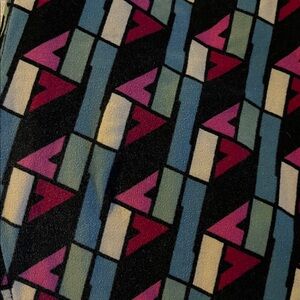 La Roux Leggings - Red Pink Tan Slate